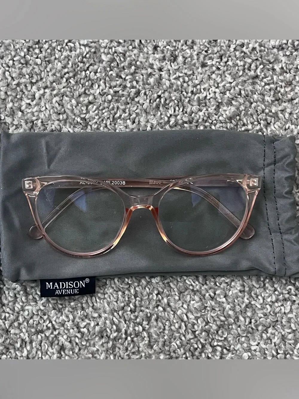 Women’s Clear Pink Cat Eye Frame Blue Light Glasses